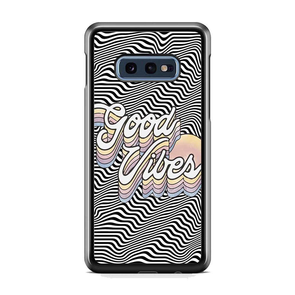 Good Vibes Motion Samsung Galaxy S10E Case-Rubber Black (2D Case)-Oxvistore
