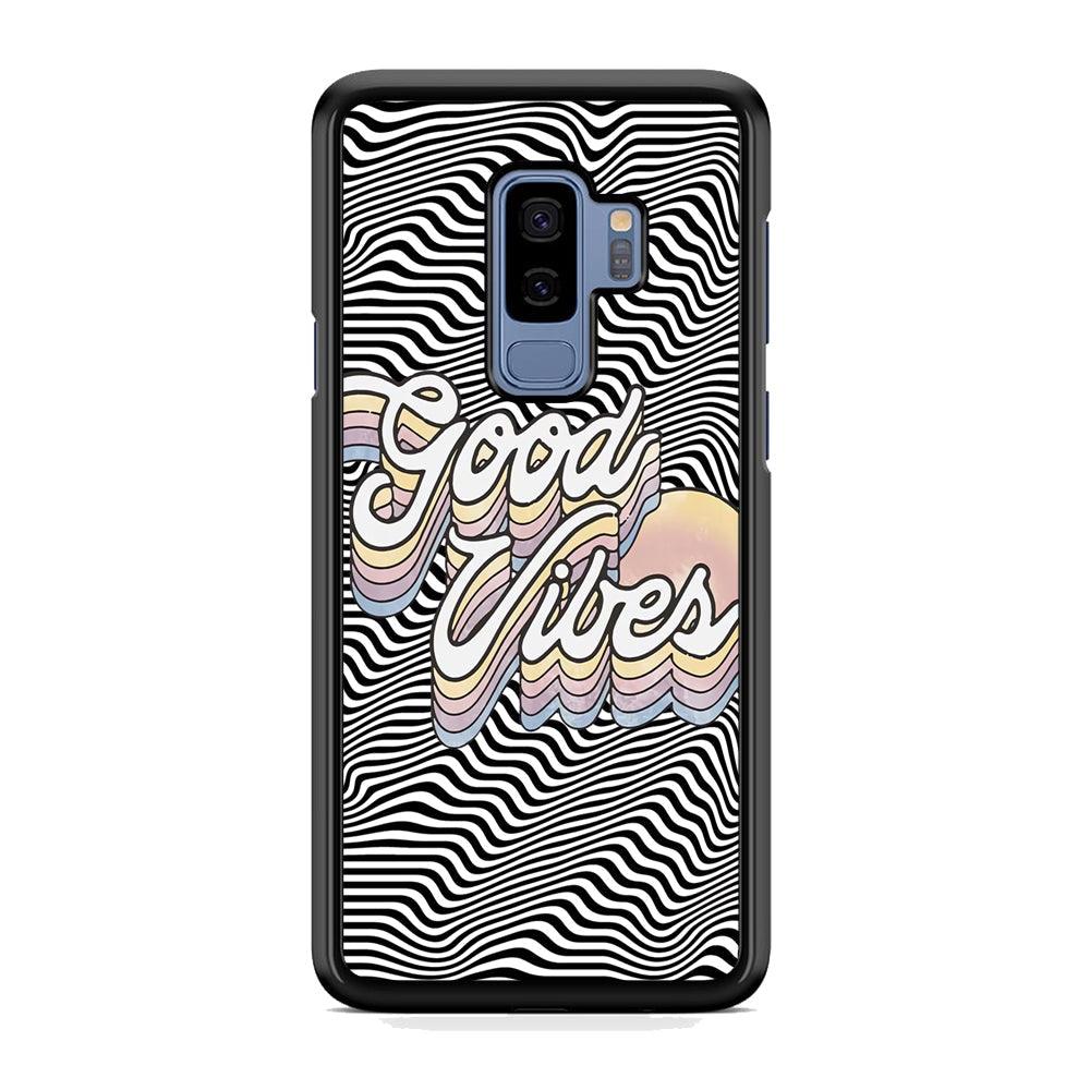 Good Vibes Motion Samsung Galaxy S9 Plus Case-Rubber Black (2D Case)-Oxvistore