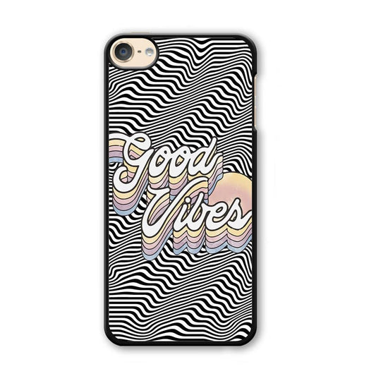 Good Vibes Motion iPod Touch 6 Case-Plastic Black (2D Case)-Oxvistore