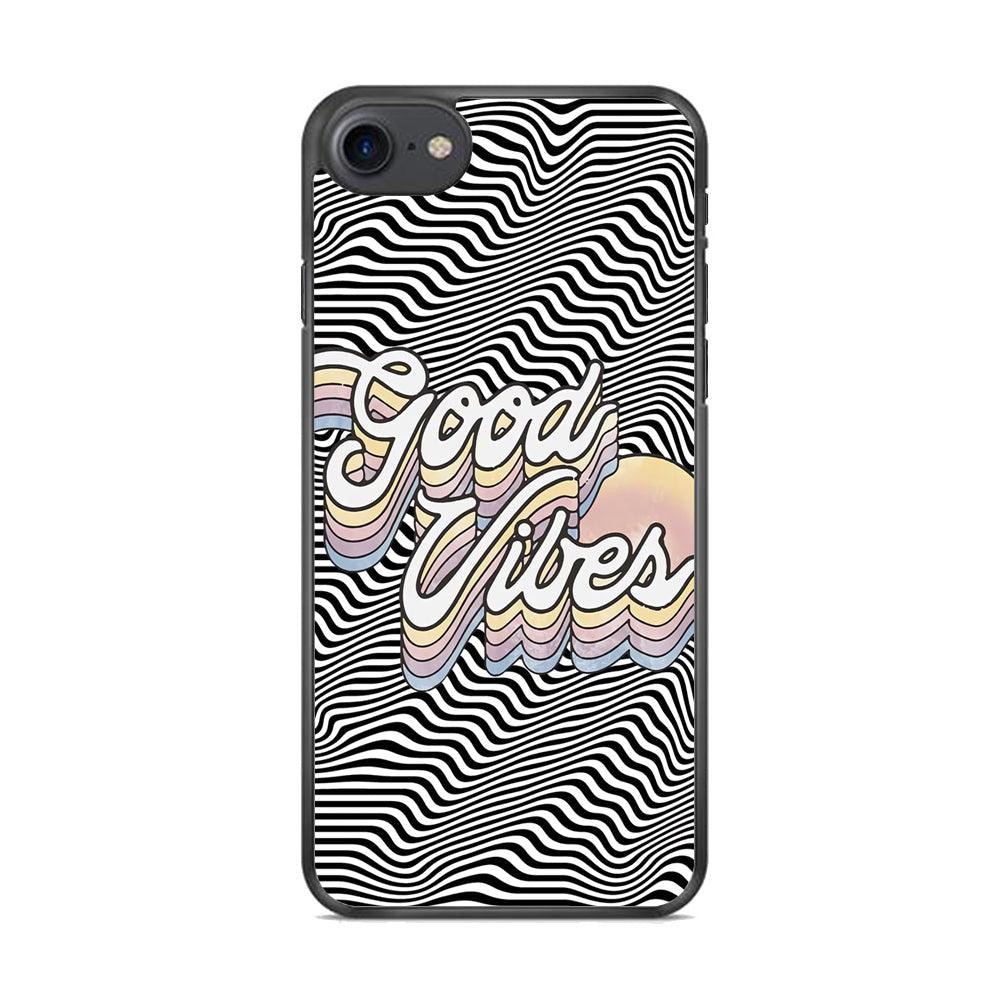 Good Vibes Motion iPhone 7 Case-Rubber Black (2D Case)-Oxvistore