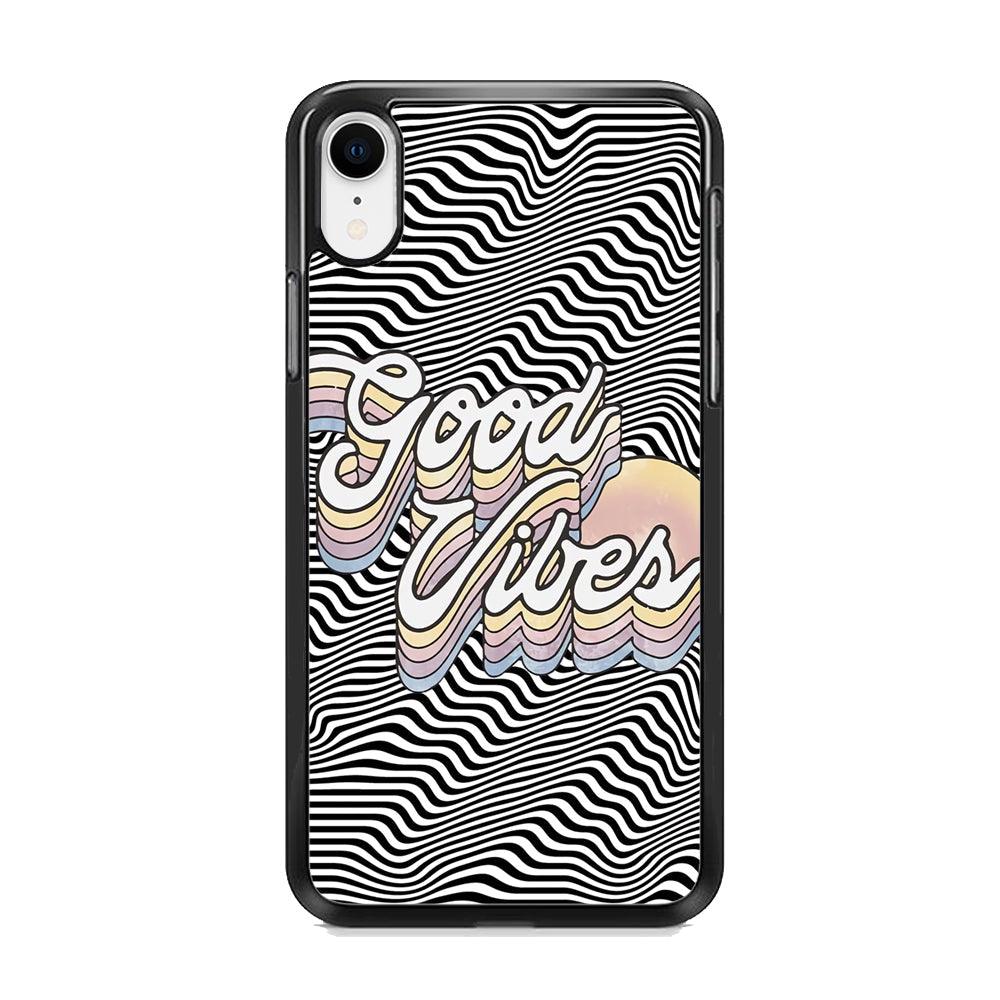 Good Vibes Motion iPhone XR Case-Rubber Black (2D Case)-Oxvistore
