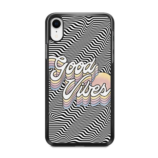 Good Vibes Motion iPhone XR Case-Rubber Black (2D Case)-Oxvistore