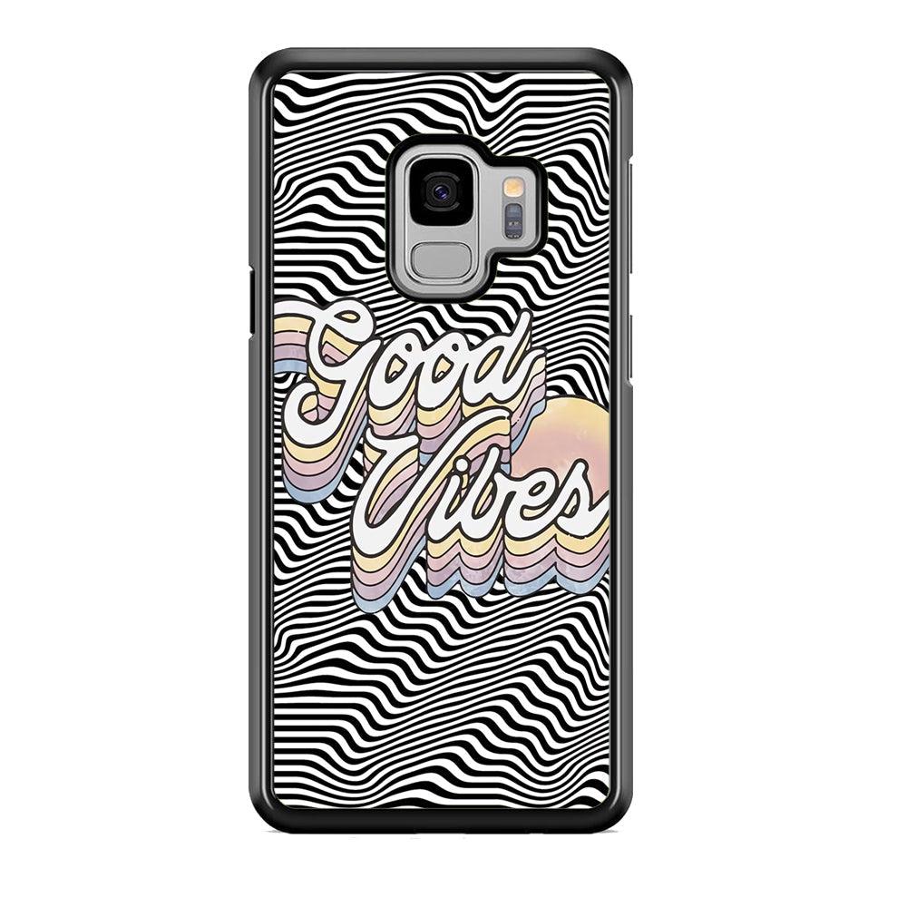 Good Vibes Motion Samsung Galaxy S9 Case-Rubber Black (2D Case)-Oxvistore