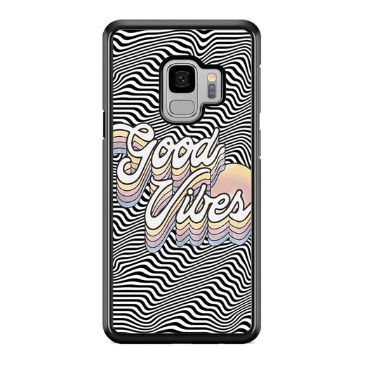 Good Vibes Motion Samsung Galaxy S9 Case-Rubber Black (2D Case)-Oxvistore