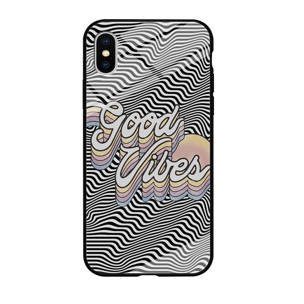 Good Vibes Motion iPhone X Case-Oxvistore