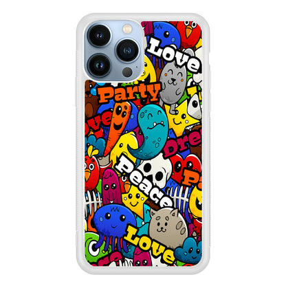 Graffiti Cartoon Abstract Doodle 2D Rubber Phone Case