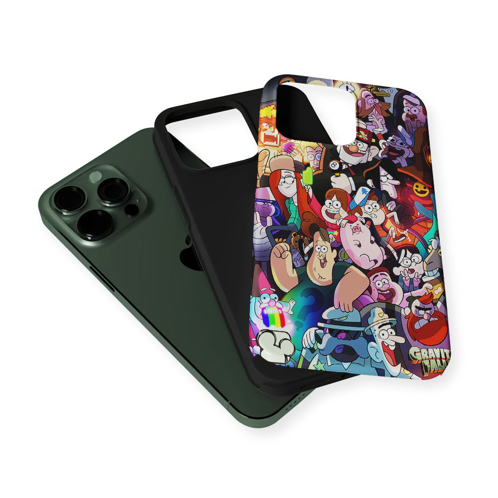 Gravity Falls All Character 2 in 1 Tough Phone Case