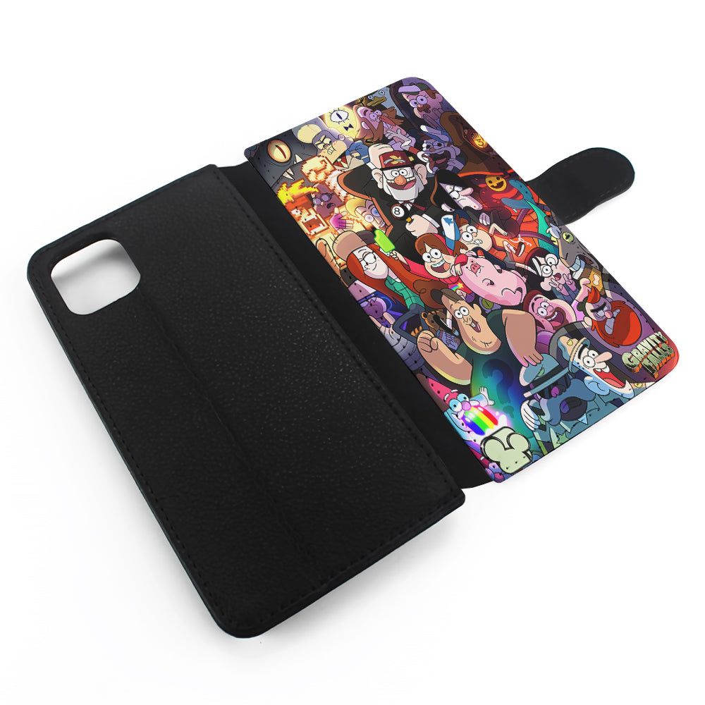 Gravity Falls All Character Flip Wallet Phone Case