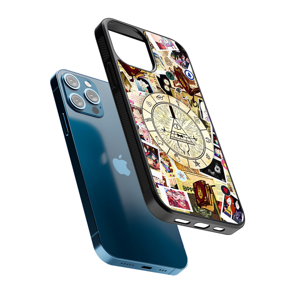 Gravity Falls Bill Cipher Wheel 2D Rubber Phone Case