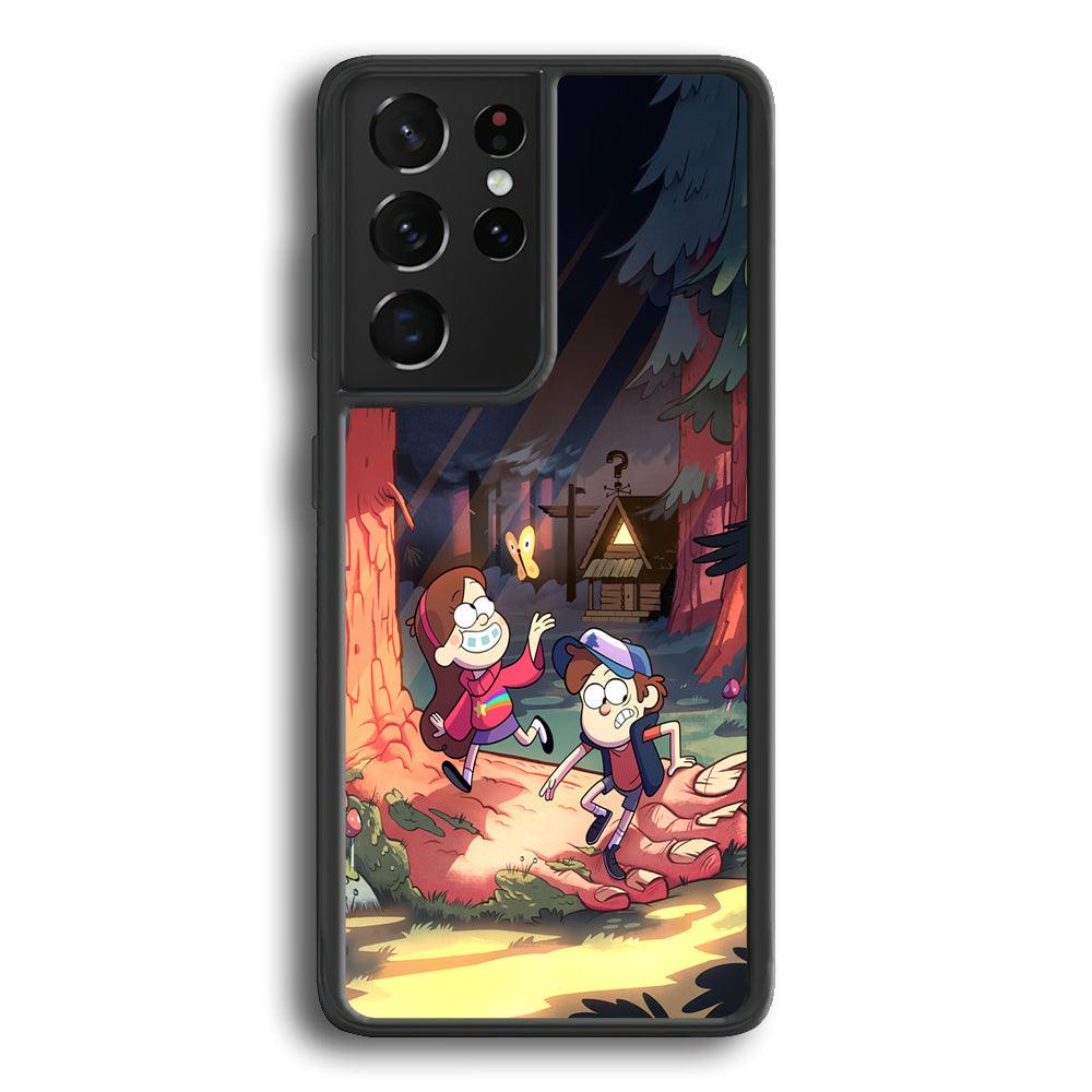 Gravity Falls Its a Big Foot Samsung Galaxy S21 Ultra Case-Rubber Black (2D Case)-Oxvistore