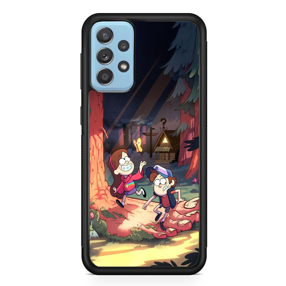 Gravity Falls Its a Big Foot Samsung Galaxy A72 Case-Rubber Black (2D Case)-Oxvistore