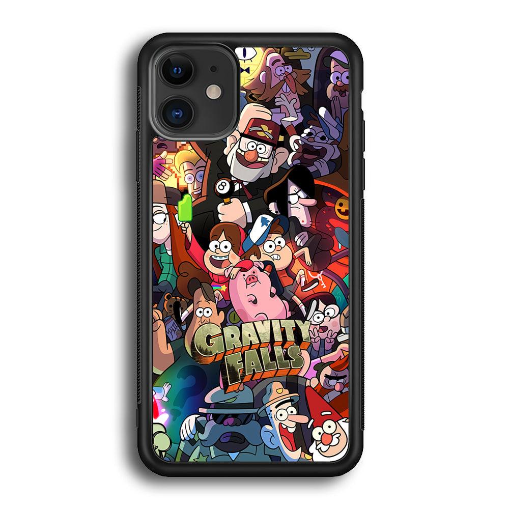 Gravity Falls Team Around The World iPhone 11 Case-Rubber Black (2D Case)-Oxvistore