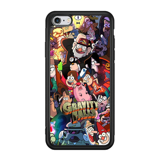 Gravity Falls Team Around The World iPhone 6 | 6s Case-Rubber Black (2D Case)-Oxvistore