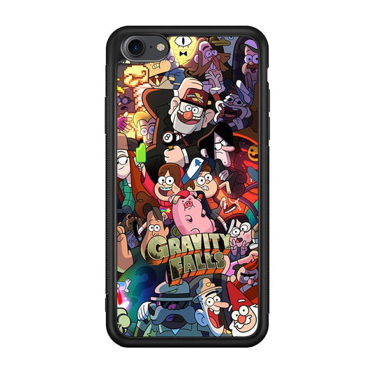 Gravity Falls Team Around The World iPhone 7 Case-Rubber Black (2D Case)-Oxvistore