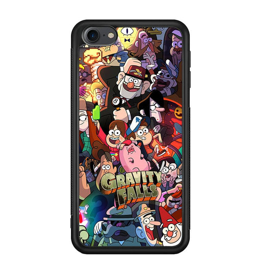 Gravity Falls Team Around The World iPod Touch 6 Case-Rubber Black (2D Case)-Oxvistore