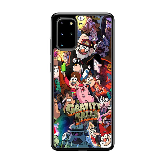 Gravity Falls Team Around The World Samsung Galaxy S20 Plus Case-Rubber Black (2D Case)-Oxvistore