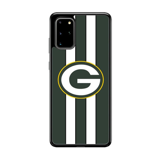 Green Bay Packers Circle on Center Samsung Galaxy S20 Plus Case-Rubber Black (2D Case)-Oxvistore