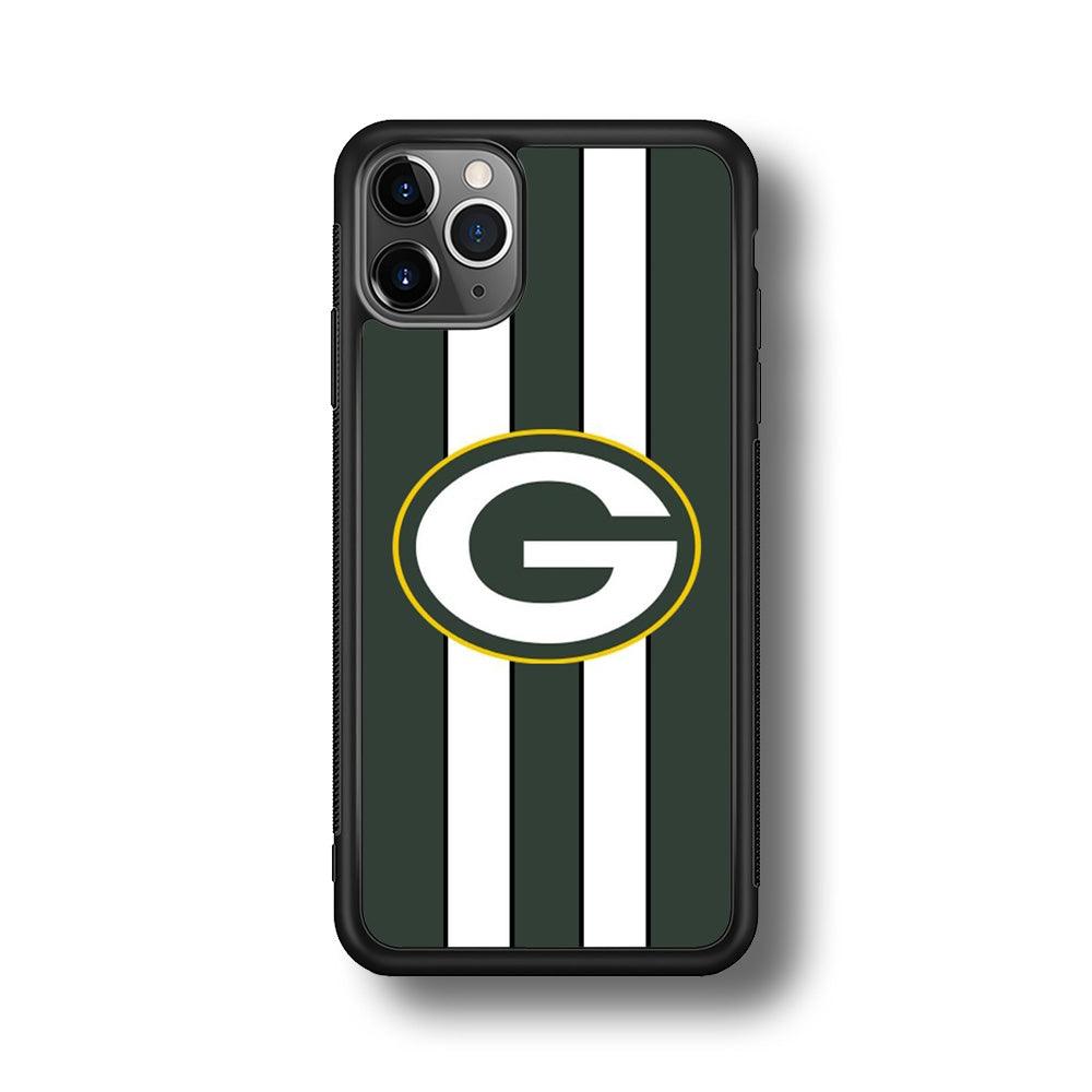 Green Bay Packers Circle on Center iPhone 11 Pro Max Case-Rubber Black (2D Case)-Oxvistore