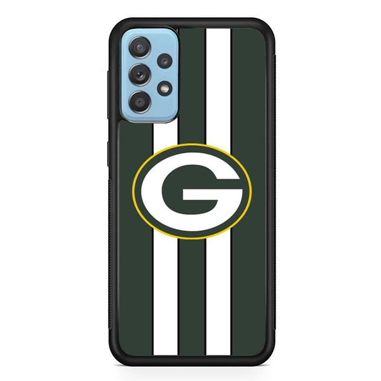 Green Bay Packers Circle on Center Samsung Galaxy A72 Case-Rubber Black (2D Case)-Oxvistore