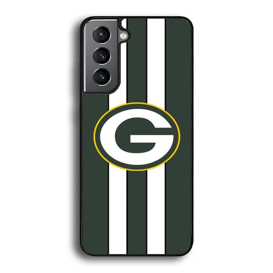Green Bay Packers Circle on Center Samsung Galaxy S24 Case-Rubber Black (2D Case)-Oxvistore