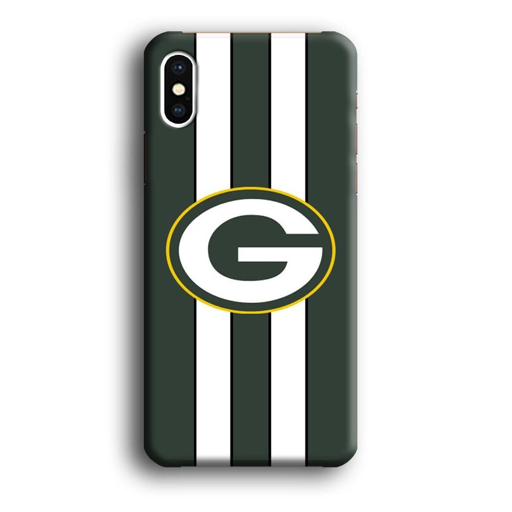 Green Bay Packers Circle on Center iPhone X Case-Oxvistore