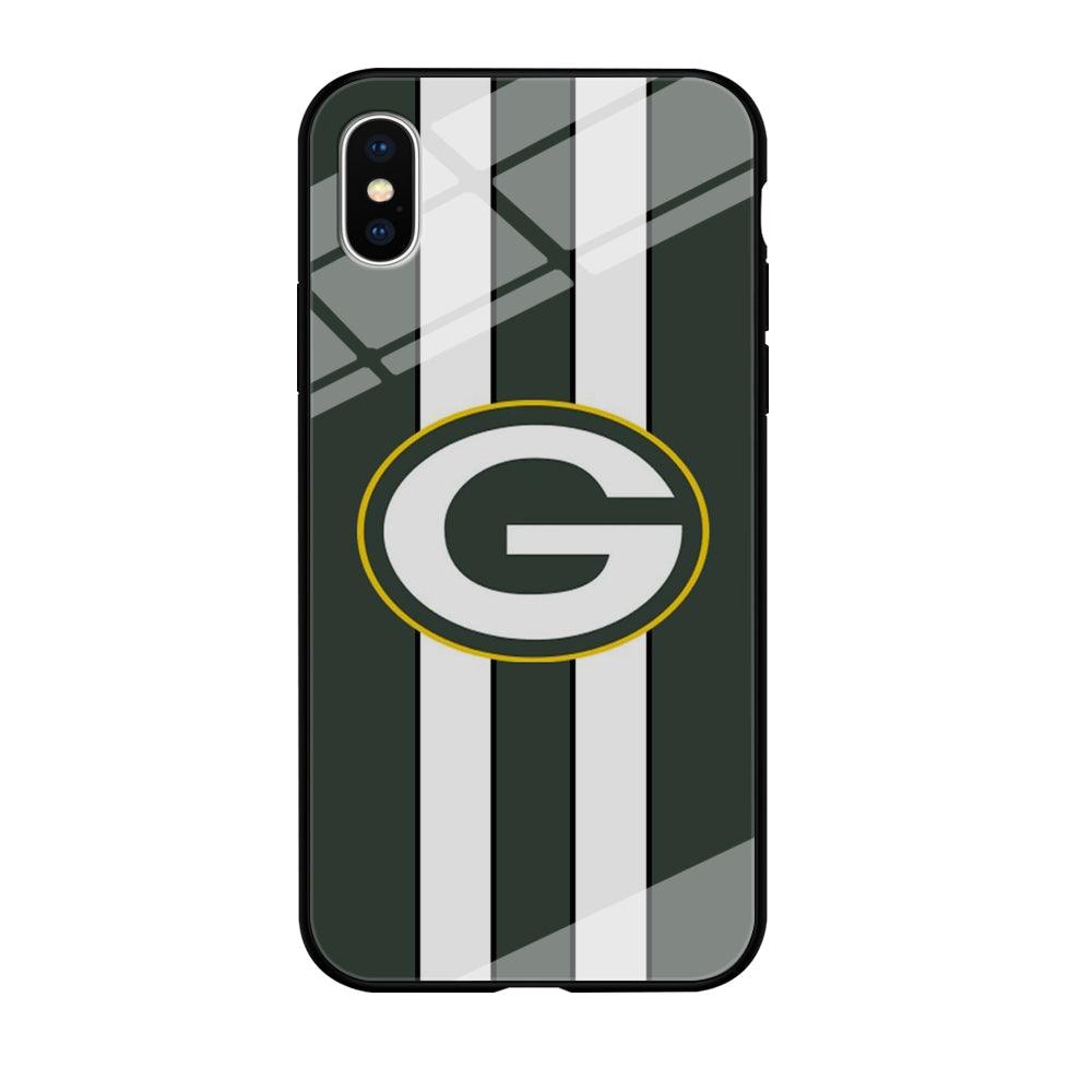 Green Bay Packers Circle on Center iPhone X Case-Oxvistore