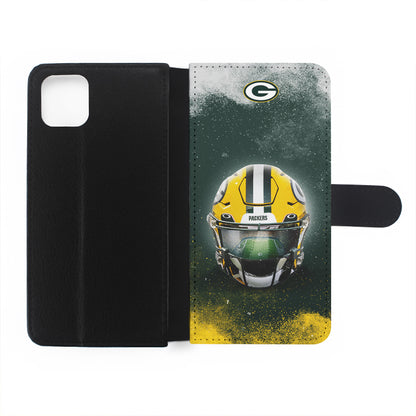 Green Bay Packers Helmet Flip Wallet Phone Case