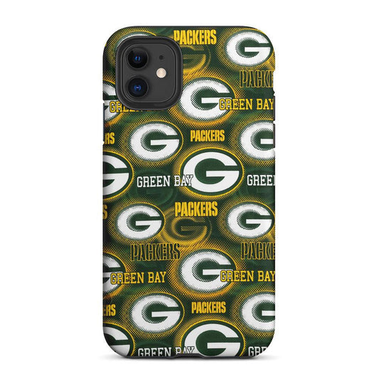 Green Bay Packers Pattern 2 in 1 Tough Phone Case-Oxvistore