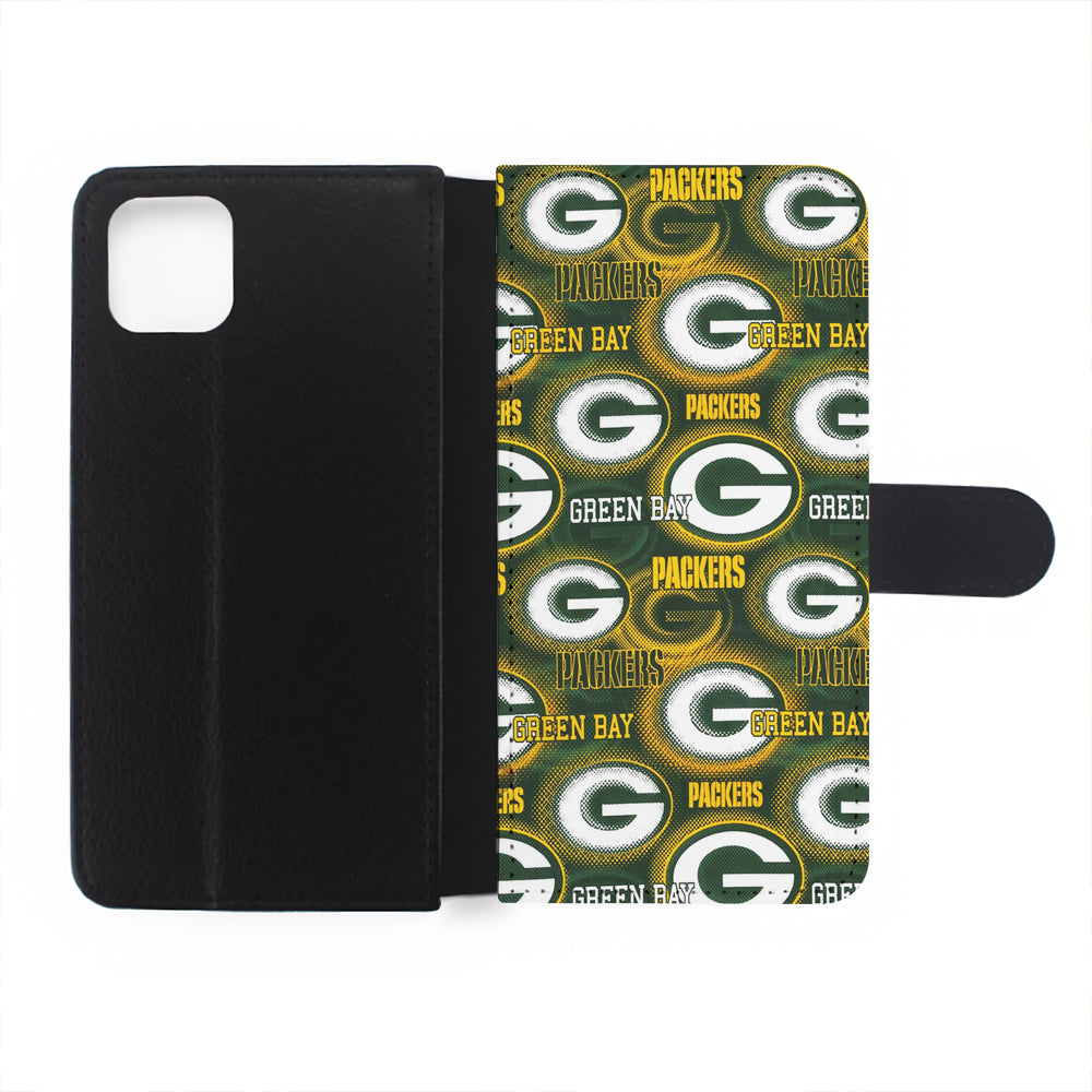 Green Bay Packers Pattern Flip Wallet Phone Case