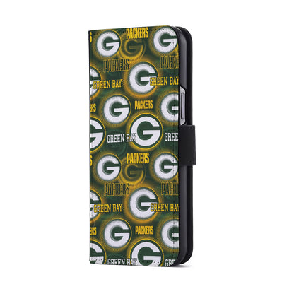 Green Bay Packers Pattern Flip Wallet Phone Case