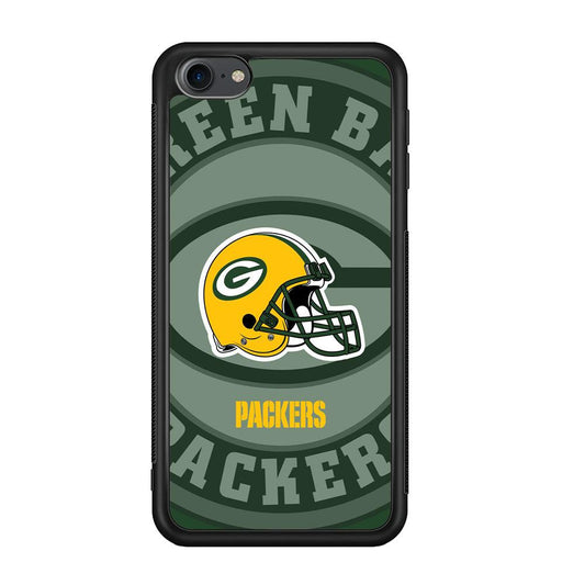 Green Bay Packers Yellow Helmet iPod Touch 6 Case-Rubber Black (2D Case)-Oxvistore