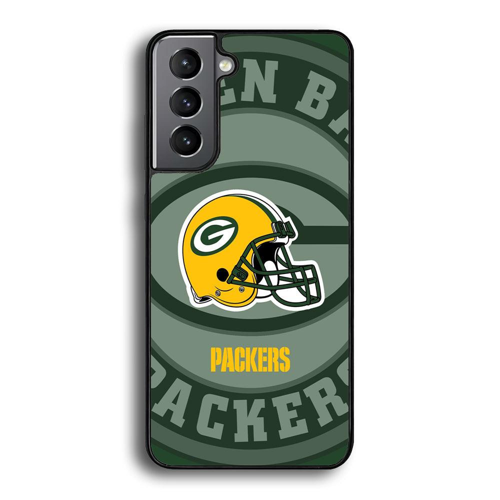 Green Bay Packers Yellow Helmet Samsung Galaxy S24 Plus Case-Rubber Black (2D Case)-Oxvistore