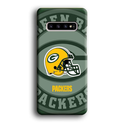 Green Bay Packers Yellow Helmet Samsung Galaxy S10 Plus Case-Oxvistore