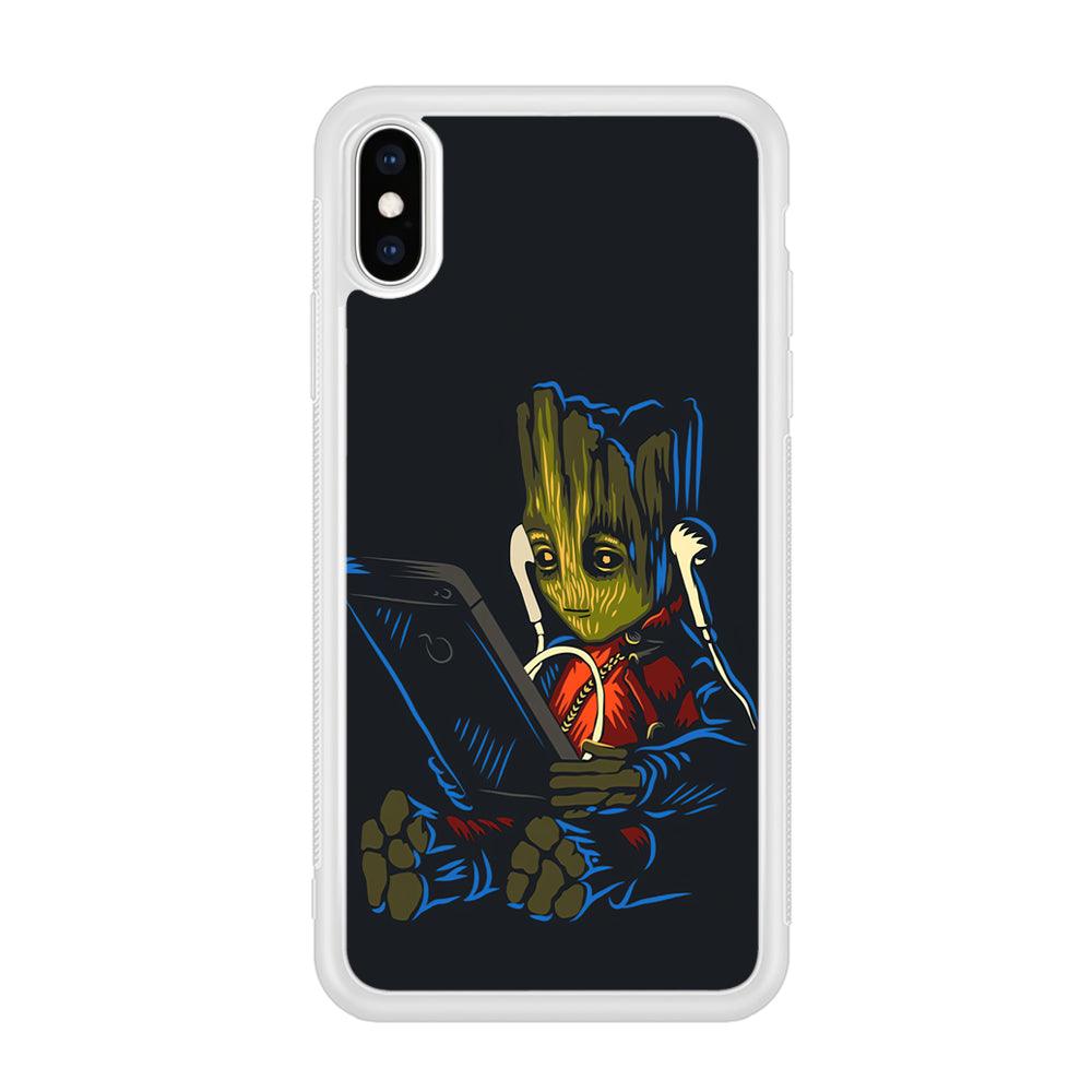 Groot Feel The Good Time iPhone X Case-Oxvistore