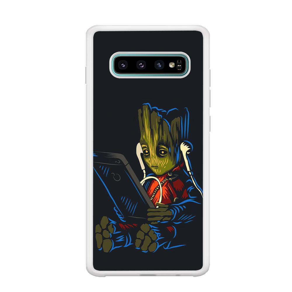 Groot Feel The Good Time Samsung Galaxy S10 Plus Case-Oxvistore