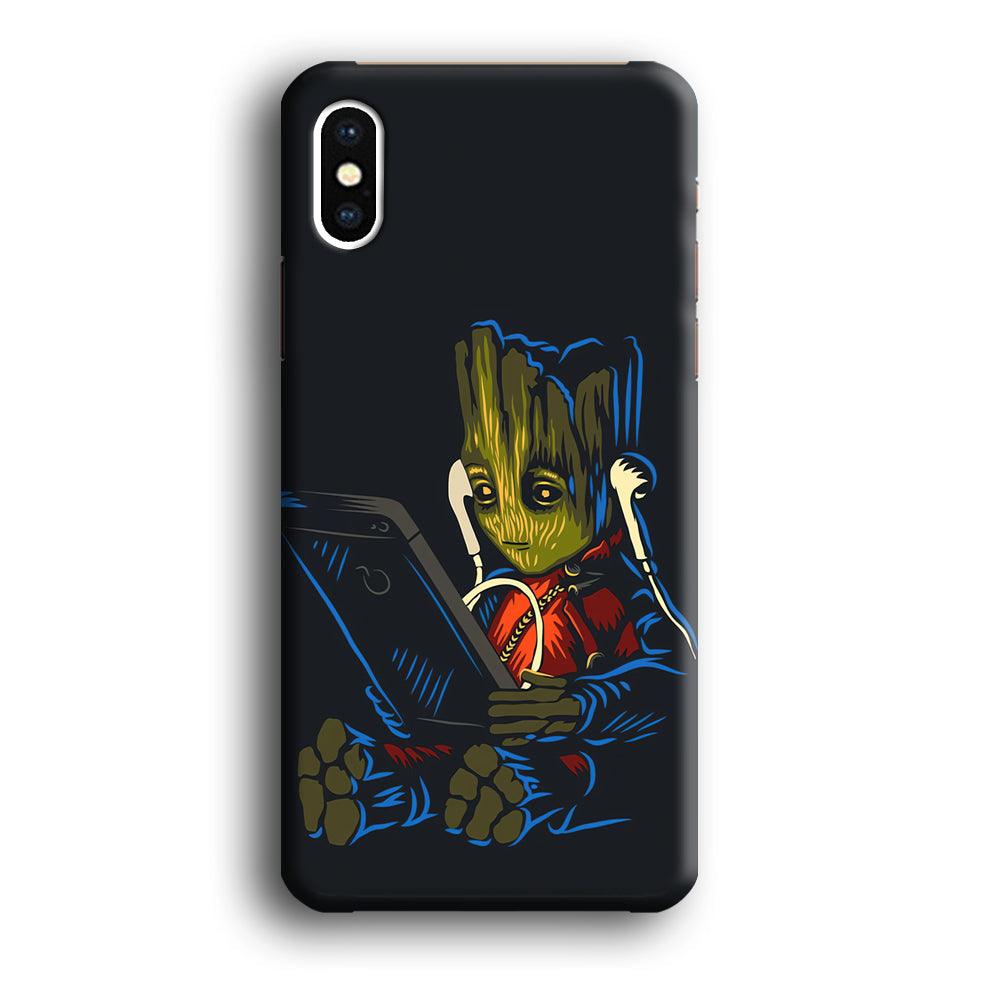 Groot Feel The Good Time iPhone X Case-Oxvistore