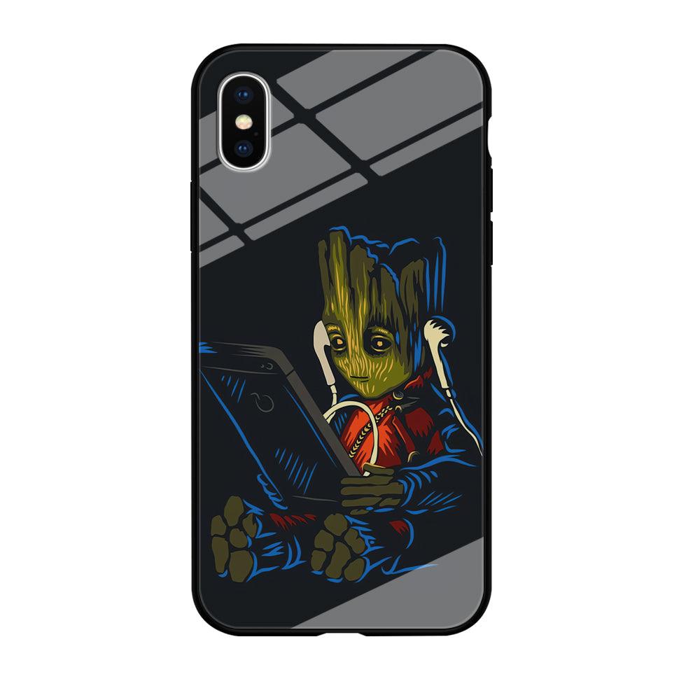 Groot Feel The Good Time iPhone X Case-Oxvistore