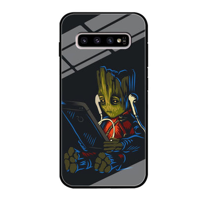 Groot Feel The Good Time Samsung Galaxy S10 Plus Case-Oxvistore