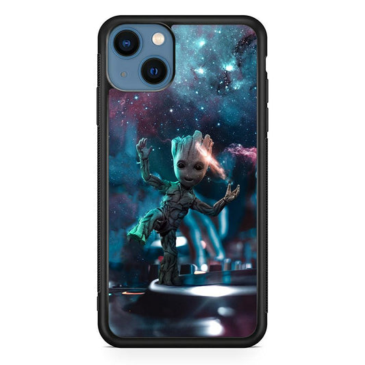 Groot Night Dancing iPhone 15 Case-Rubber Black (2D Case)-Oxvistore