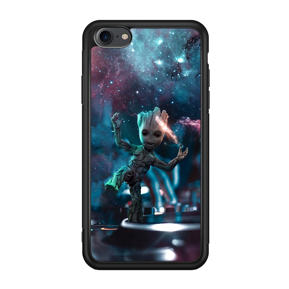 Groot Night Dancing iPhone 7 Case-Rubber Black (2D Case)-Oxvistore