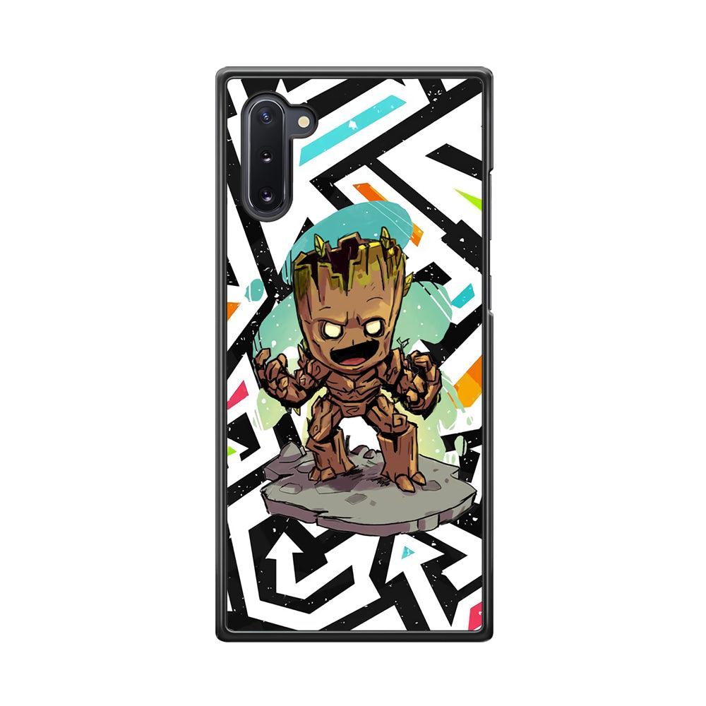 Groot Scream Power Samsung Galaxy Note 10 Case-Rubber Black (2D Case)-Oxvistore