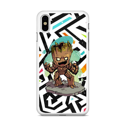 Groot Scream Power iPhone X Case-Oxvistore