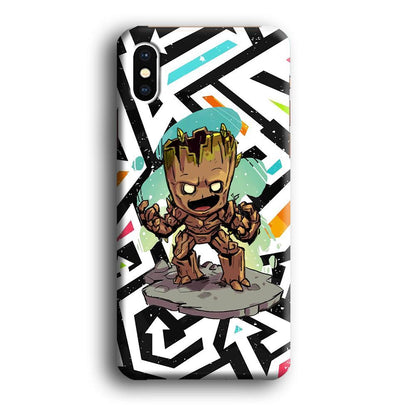 Groot Scream Power iPhone X Case-Oxvistore