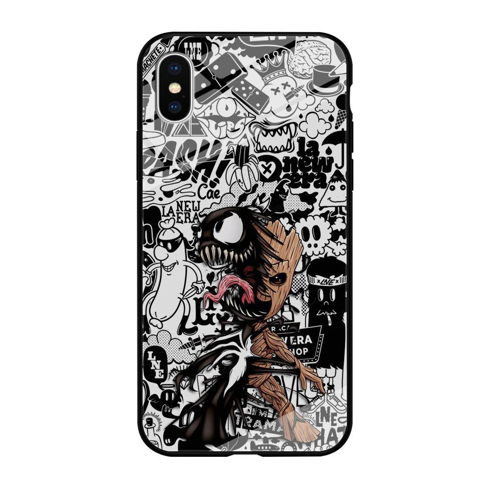 Groot x Venom Fusion Mode iPhone X Case-Oxvistore