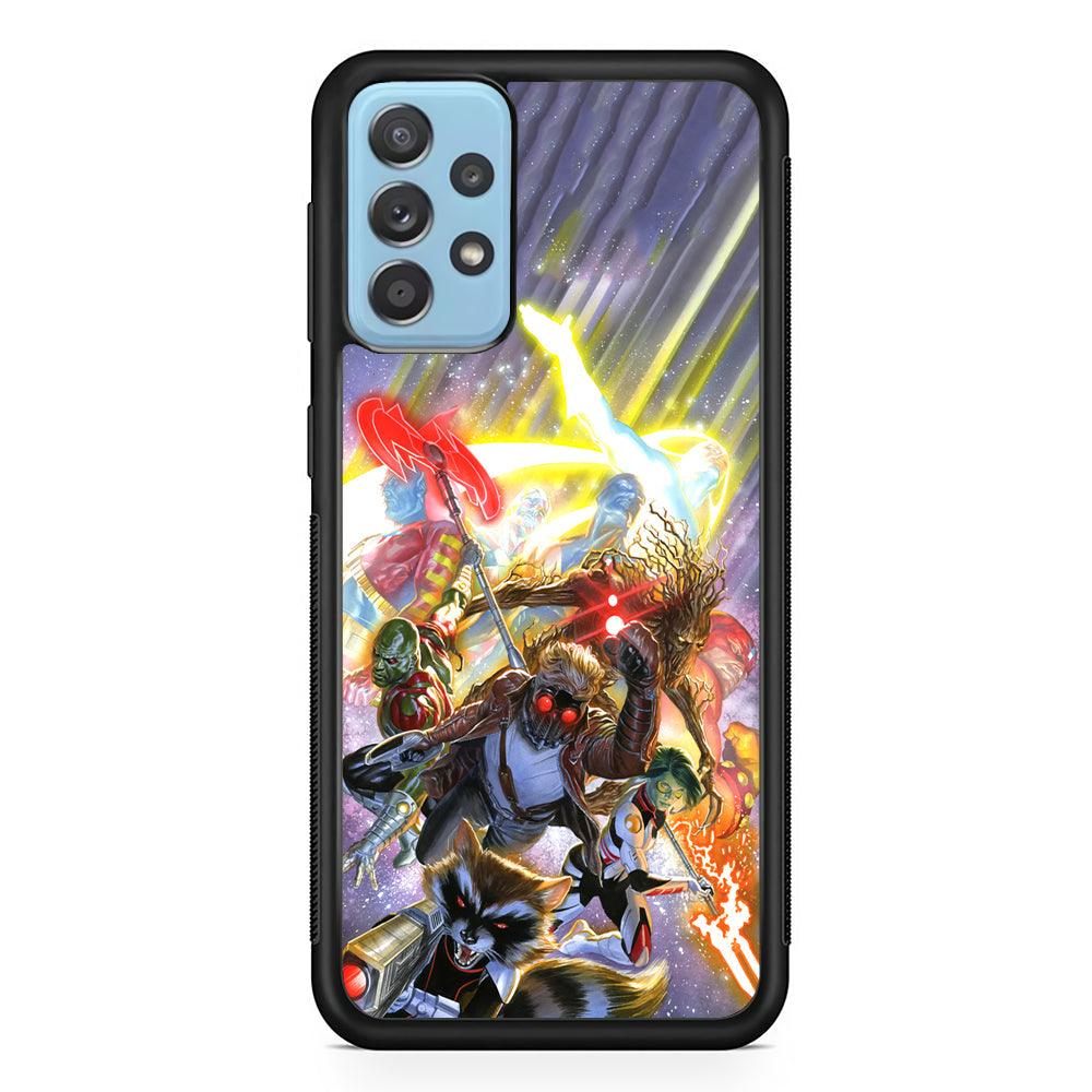 Guardians of The Galaxy Attacking Mode Samsung Galaxy A72 Case-Rubber Black (2D Case)-Oxvistore