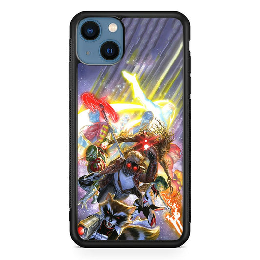 Guardians of The Galaxy Attacking Mode iPhone 14 Case-Rubber Black (2D Case)-Oxvistore