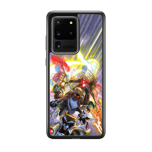Guardians of The Galaxy Attacking Mode Samsung Galaxy S20 Ultra Case-Rubber Black (2D Case)-Oxvistore