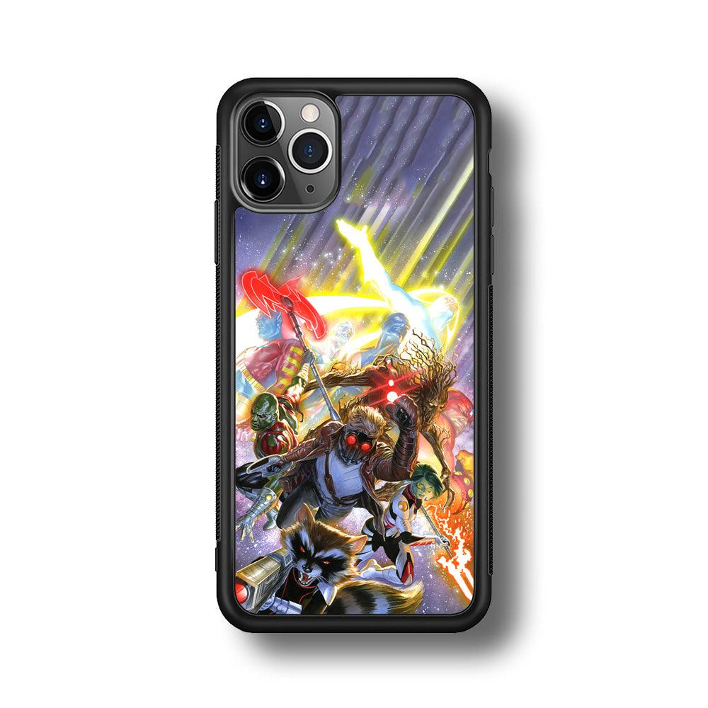 Guardians of The Galaxy Attacking Mode iPhone 11 Pro Max Case-Rubber Black (2D Case)-Oxvistore