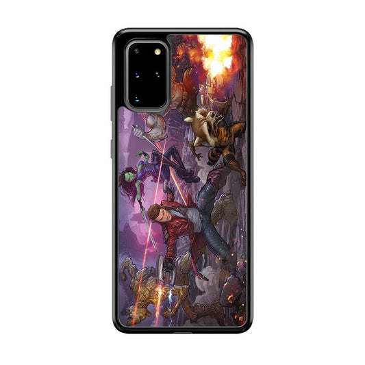 Guardians of The Galaxy Power of Squad Samsung Galaxy S20 Plus Case-Rubber Black (2D Case)-Oxvistore