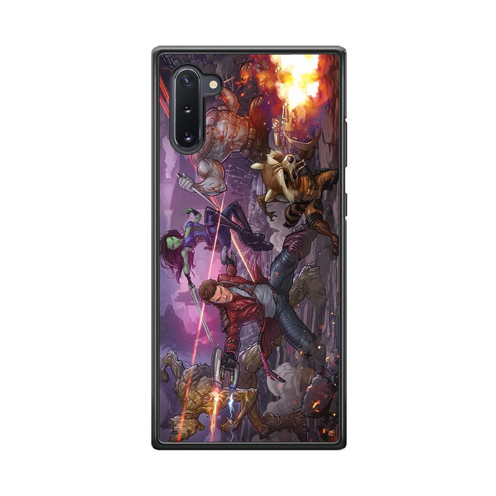 Guardians of The Galaxy Power of Squad Samsung Galaxy Note 10 Case-Rubber Black (2D Case)-Oxvistore
